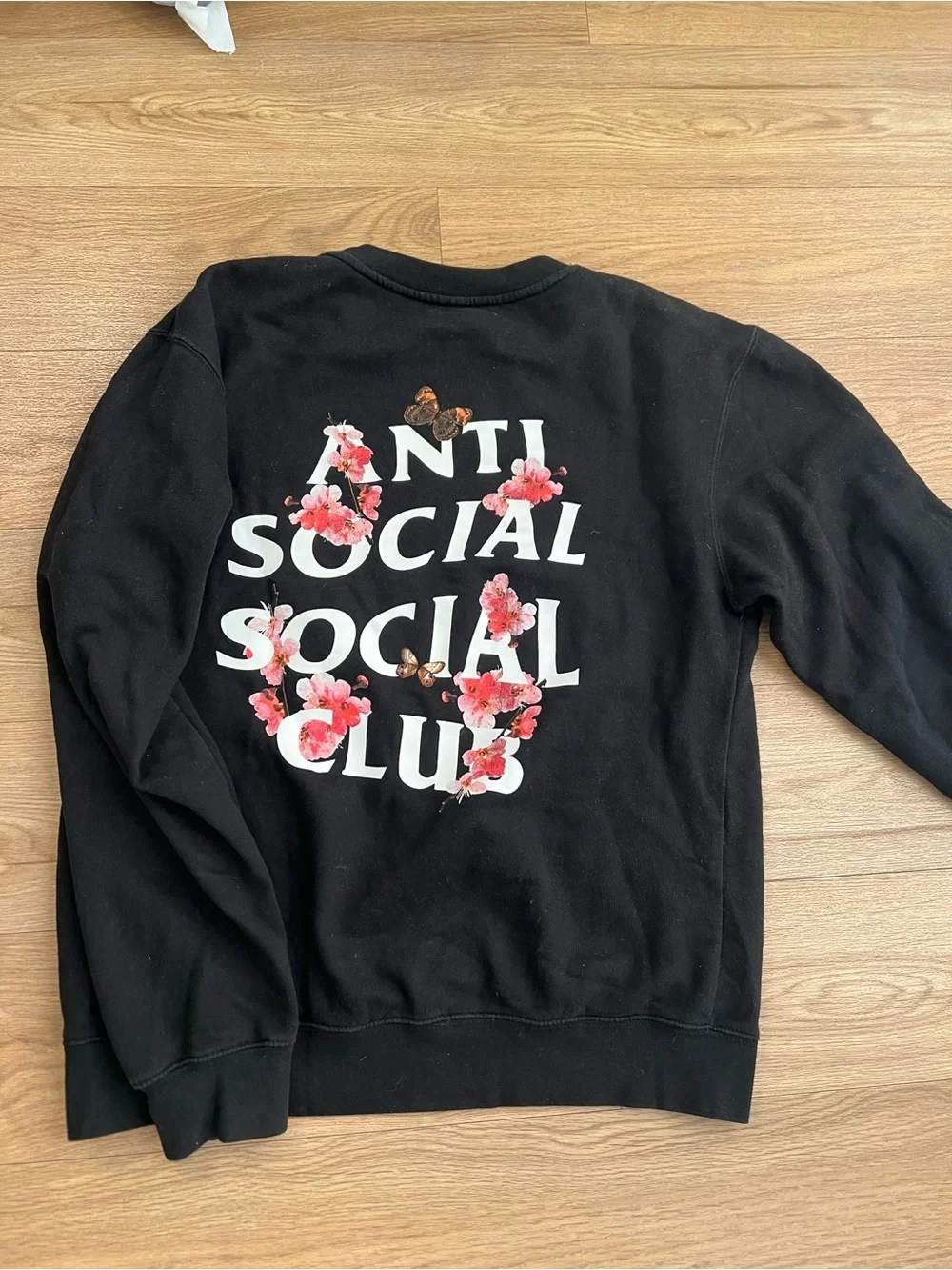 Anti Social Social Club Black Butterfly Sweatshirt